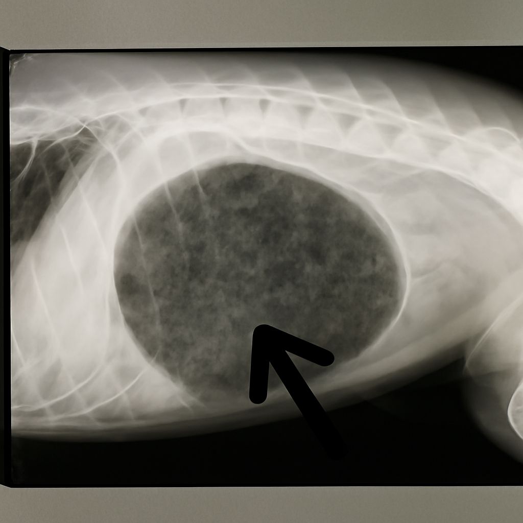 Twisted stomach and distended abdomen in dogs