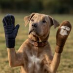 Dog socks to prevent scratching and cleaning dog hair off hardwood floors