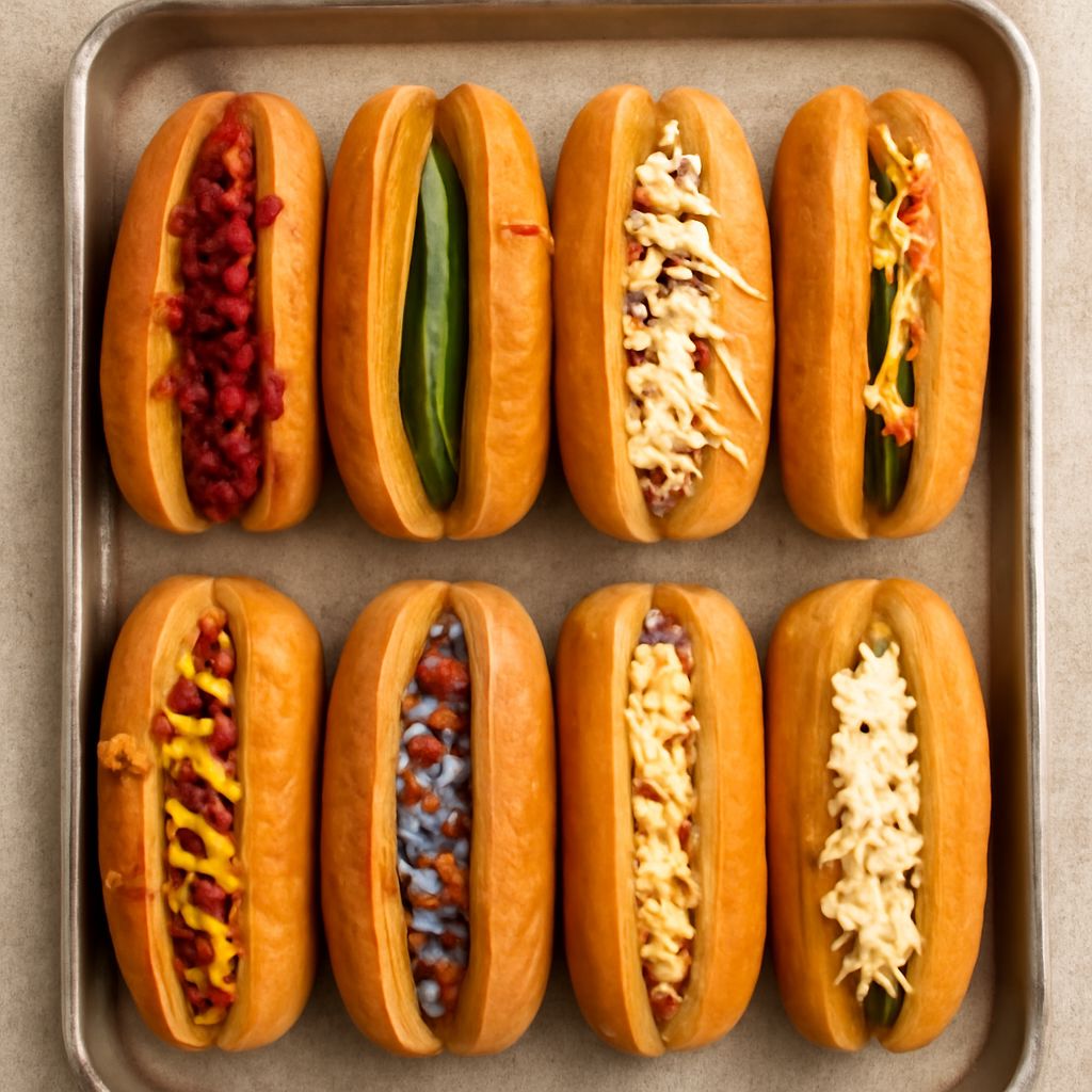 footlong hot dog buns and 1 lb hot dog
