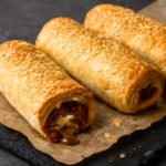 Puff pastry hot dogs with beans and kosher options