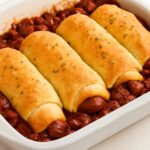 Baked beans and hot dogs with crescent rolls and kosher hot dogs brands