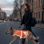 orange dog vest and orange dog harness